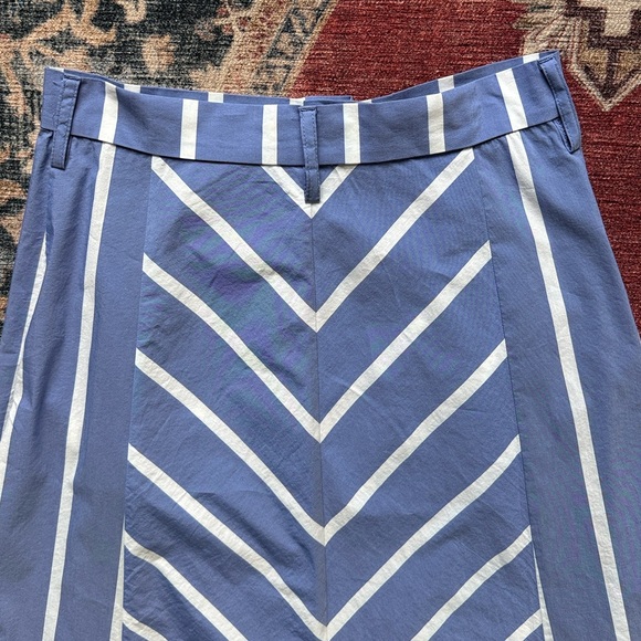 MAJE Striped A-Line Midi Skirt Size 38 - Picture 11 of 14